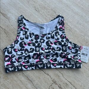 NEW 🆕 Athletic Works Leopard Print Sports Core Bra 14-16 years
